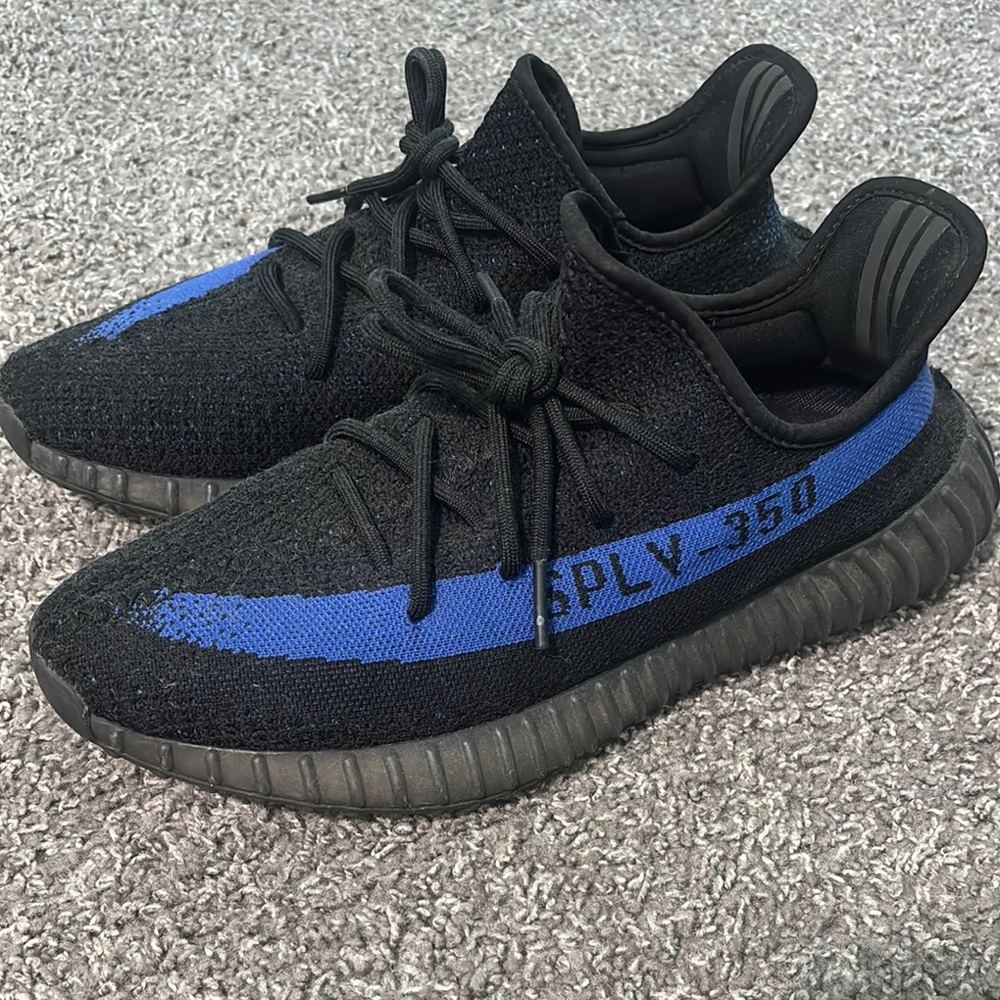 adidas Yeezy Black and Blue Sneakers